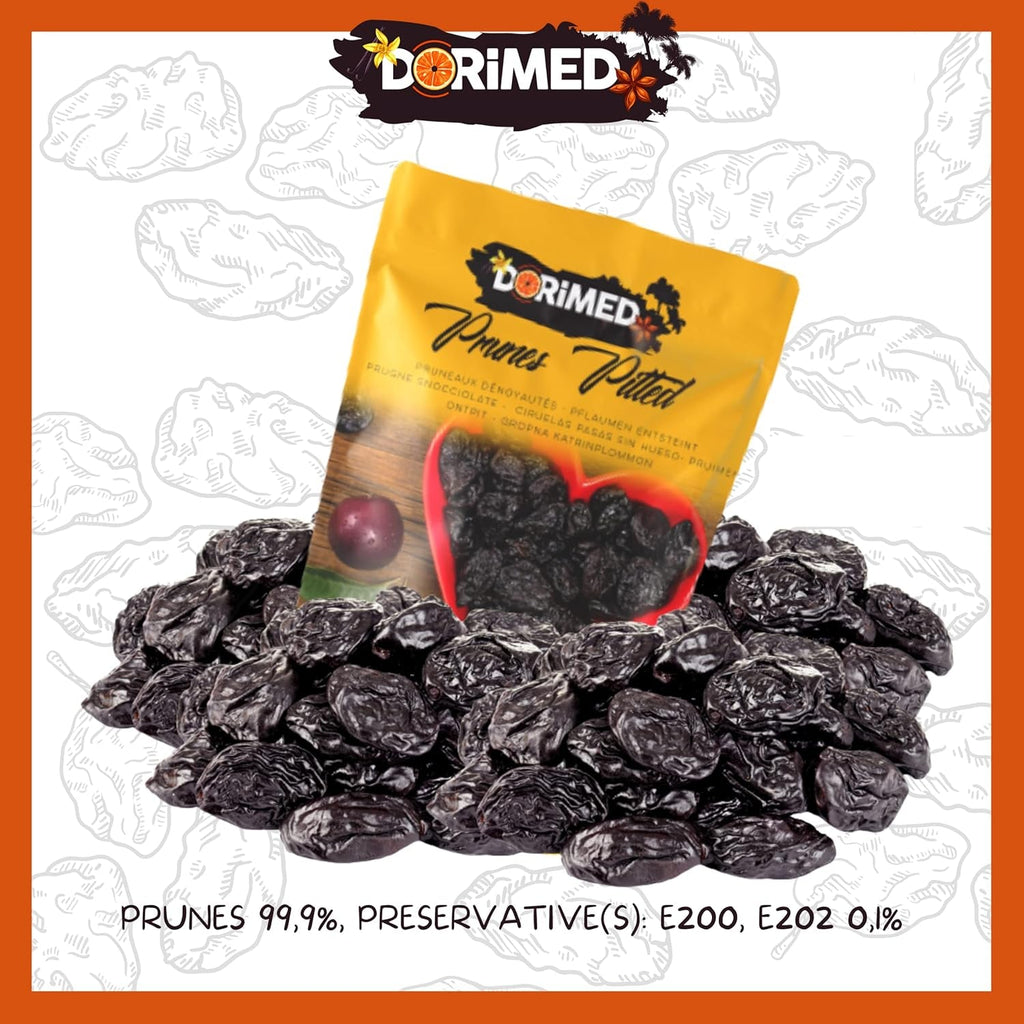 Prune uscate 1 kg | Prune fără sâmburi din Agen | Tandre, moi, gustoase și suculente | Fructe uscate întregi, mari, neîndulcite | Bogate în fibre și antioxidanți naturali | Produse deshidratate Naty Shop