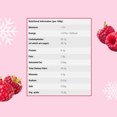 Pulbere de zmeură liofilizată 100g - Pulbere de fructe liofilizate - Pulbere de zmeură liofilizată pentru coacere, smoothie-uri și muesli - Pulbere de zmeură 100% naturală fără aditivi Produse deshidratate Naty Shop