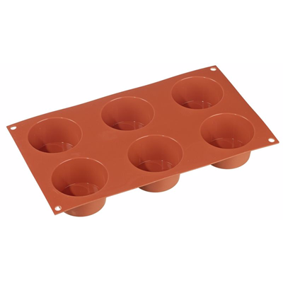 Silikonová forma na muffiny, 6 dutin