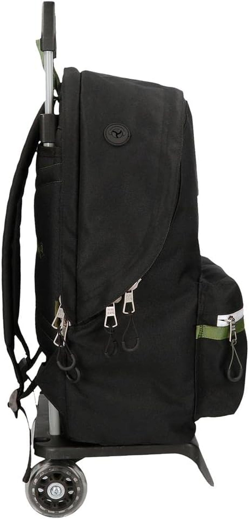 Rucsac Pepe Jeans Luca pentru laptop, compartiment dublu cu troler, 15.6 inch, negru, 31 x 44 x 15 cm, poliester 23.87 l, negru , Rucsac pentru laptop cu compartiment dublu și troler Bagaje și echipament de călătorie Naty Shop