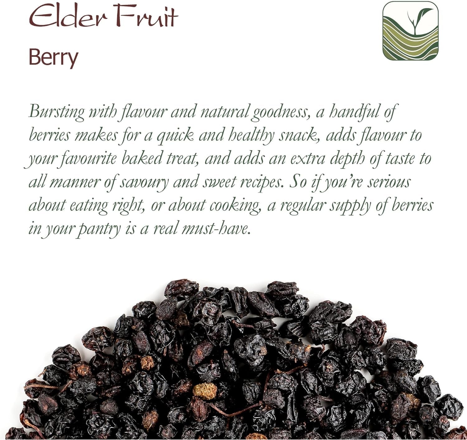 Sambuca neagră organică de soc - fructe de sambucus întregi - fructe de soc Produse deshidratate Naty Shop