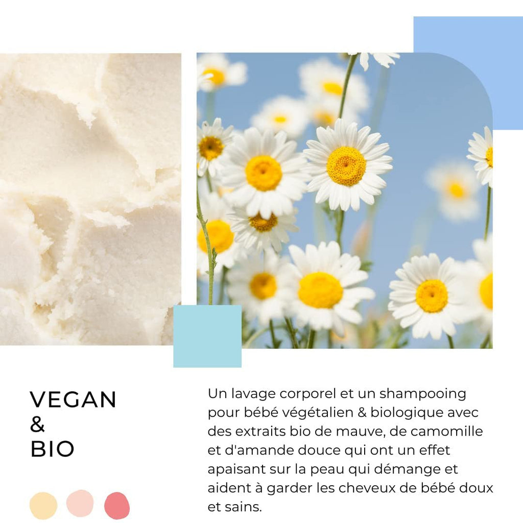 Șampon și gel de curățare 2 în 1 Daily Gentle Baby Shampoo & Cleansing Gel - vegan și organic - cu 98% ingrediente naturale - Șampon fără lacrimi pentru copii și bebeluși - 300 ml Copii - Baie si Skincare Naty Shop