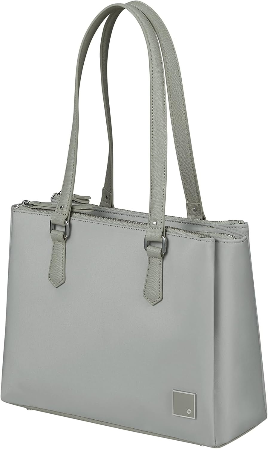 Samsonite Essentially Karissa - Geantă de umăr cu 3 compartimente, 34 cm, negru (negru) Genti Femei Naty Shop Gri (Dove Grey)