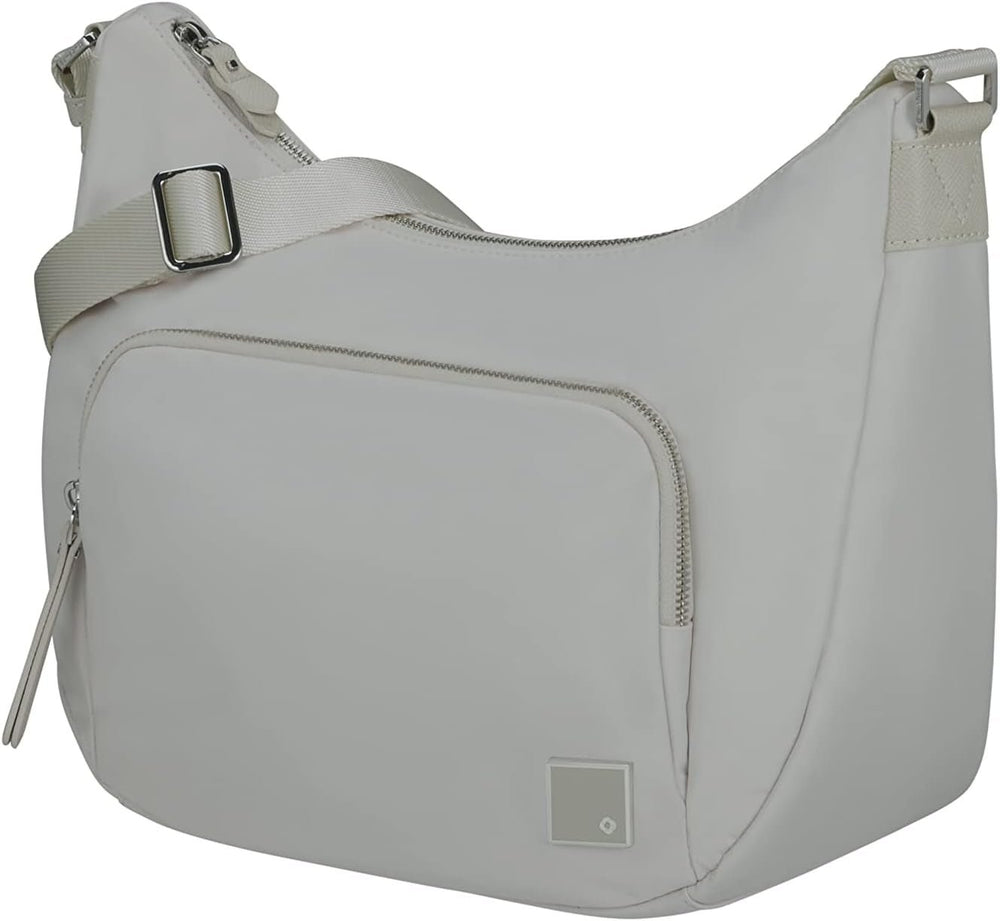 Samsonite Essentially Karissa - Geantă de umăr M, 36 cm, negru (Negru) Genti Femei Naty Shop Gri (Dove Grey) Geantă de umăr M