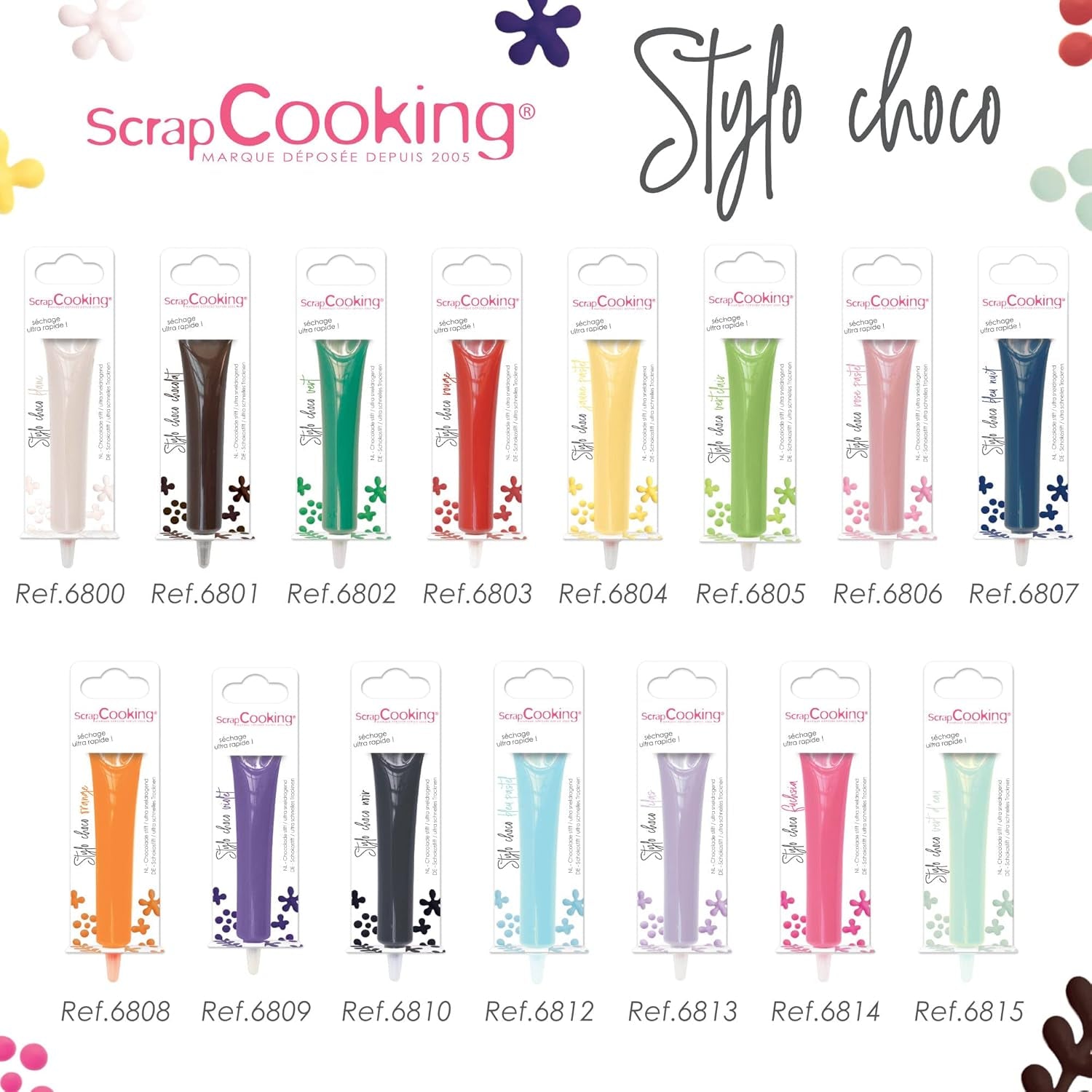 ScrapCooking - colorant alimentar, diverse culori, la tub pentru scriere, 25 grame Pasta de zahar Naty Shop