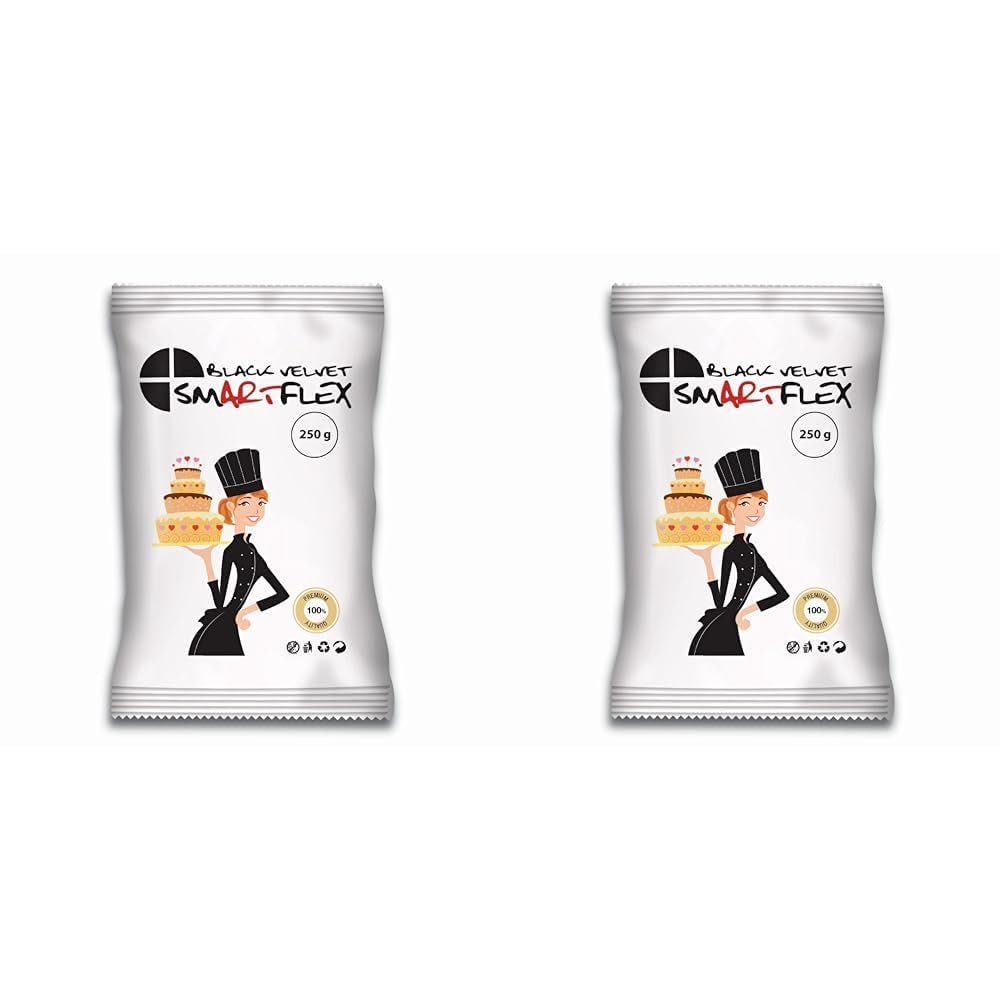 SmartFlex Fondant Black Velvet, 250 g (pachet de 2) Pasta de zahar Naty Shop Default Title