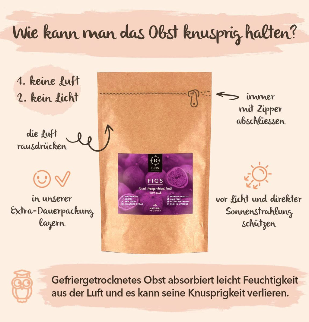 Smochine liofilizate BRIX | Smochine naturale, uscate 95 g | Premiul Great Taste pentru fructe uscate, uscate | Fără OMG, fără gluten, vegan, vitamine reținute Produse deshidratate Naty Shop