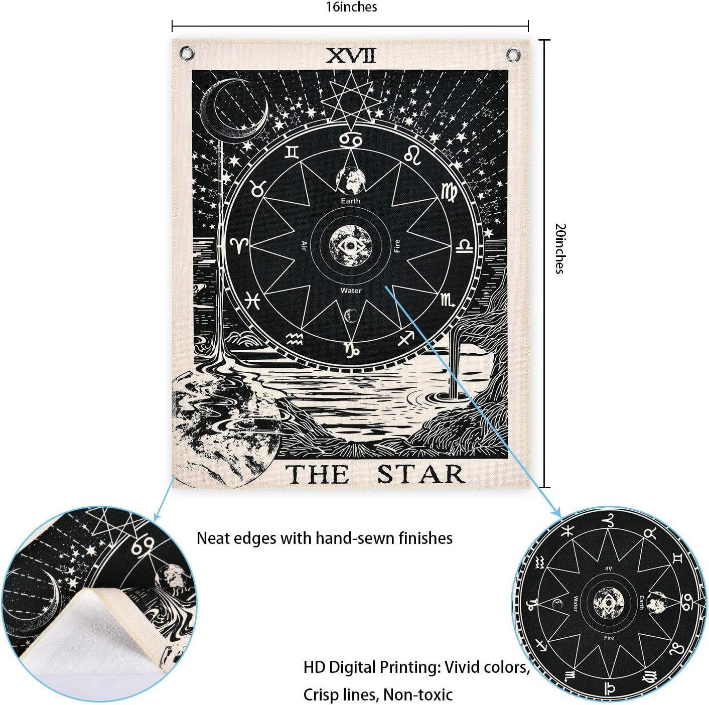 Tapiserie alishomtll tarot set soare luna stele Casa - Accesorii si Decoratiuni Naty Shop