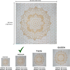 Tapiserie aur metalic mandala bumbac indian plaja arunca Casa - Accesorii si Decoratiuni Naty Shop