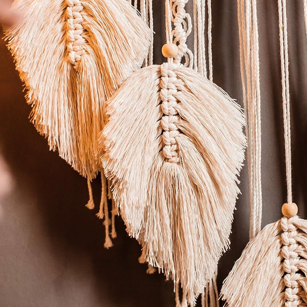Tapiserie dreamcatcher alb mare facut manual tassel Casa - Accesorii si Decoratiuni Naty Shop