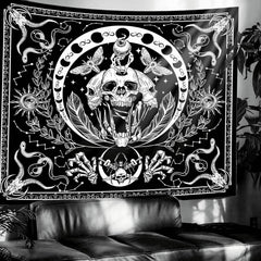 Tapiserie gothic halloween banner negru alb Casa - Accesorii si Decoratiuni Naty Shop Default Title