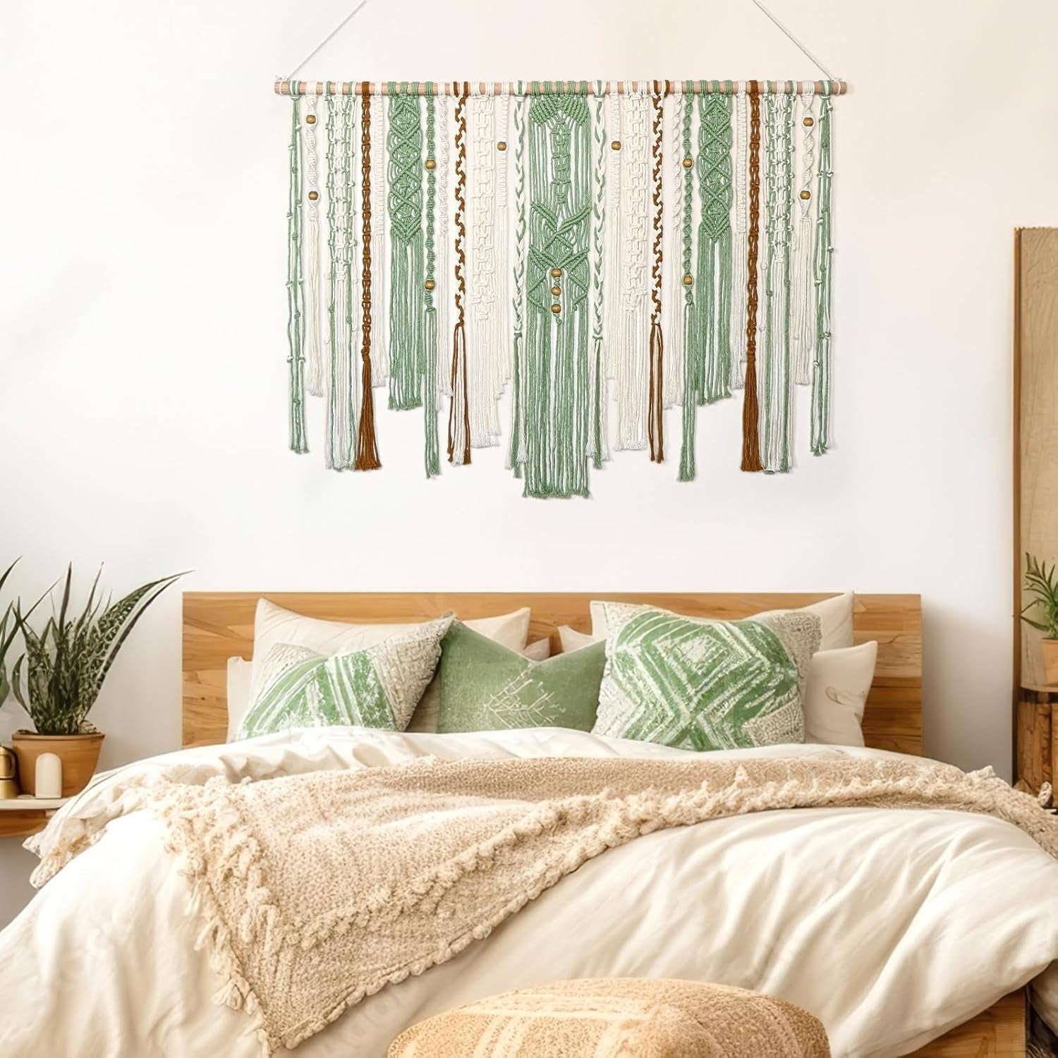 Tapiserie lomohoo mare deco verde estetic tesute Casa - Accesorii si Decoratiuni Naty Shop