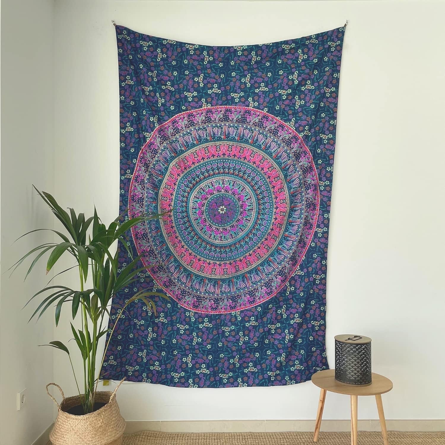 Tapiserie momomus mandala bumbac colorat desene orientale Casa - Accesorii si Decoratiuni Naty Shop Violet A 135L X 210B Cm