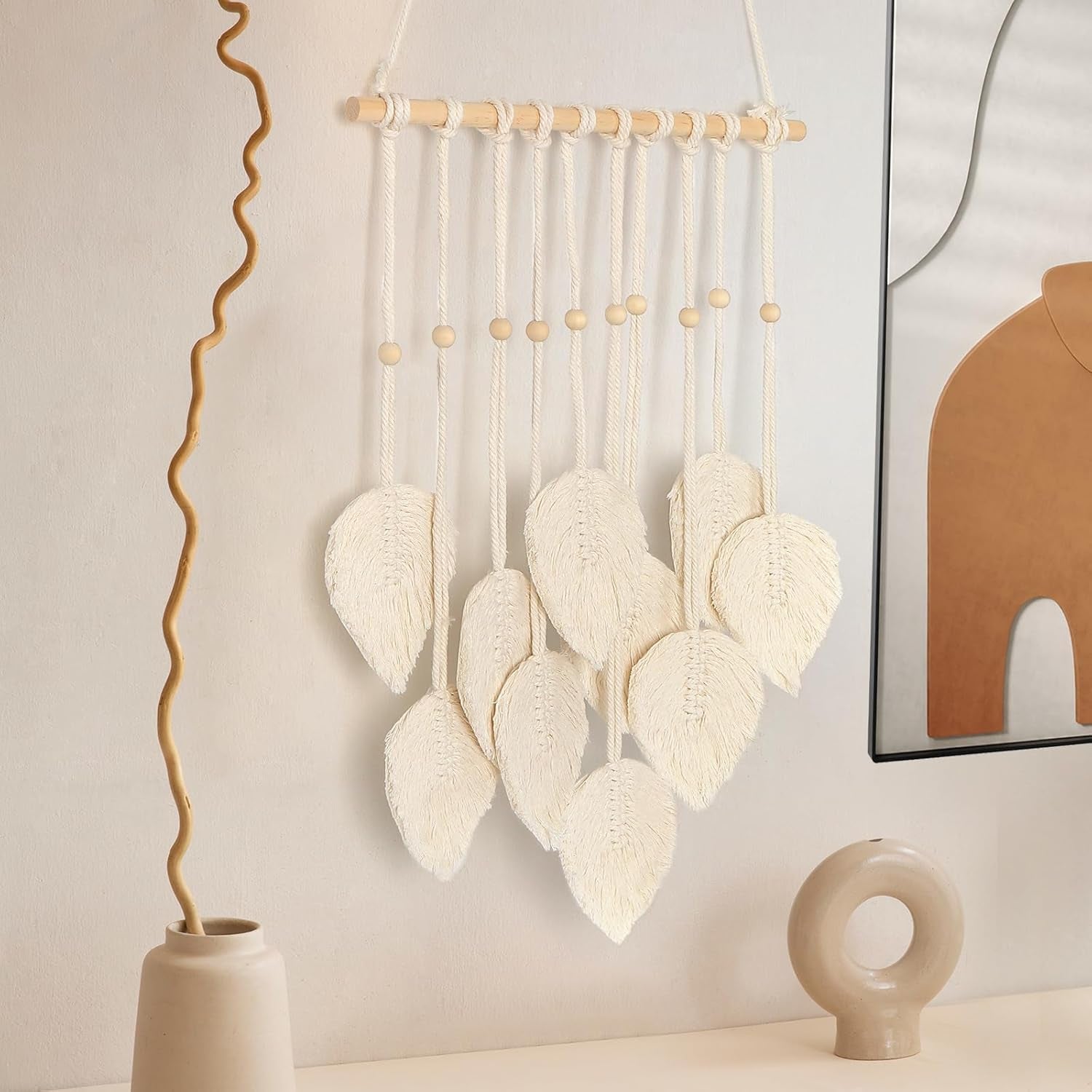 Tapiserie quotre manual plat ghirlanda tesute frunze Casa - Accesorii si Decoratiuni Naty Shop