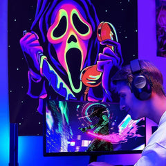 Tapiserie tapiterie fata groaza blacklight fantome reactiva Casa - Accesorii si Decoratiuni Naty Shop