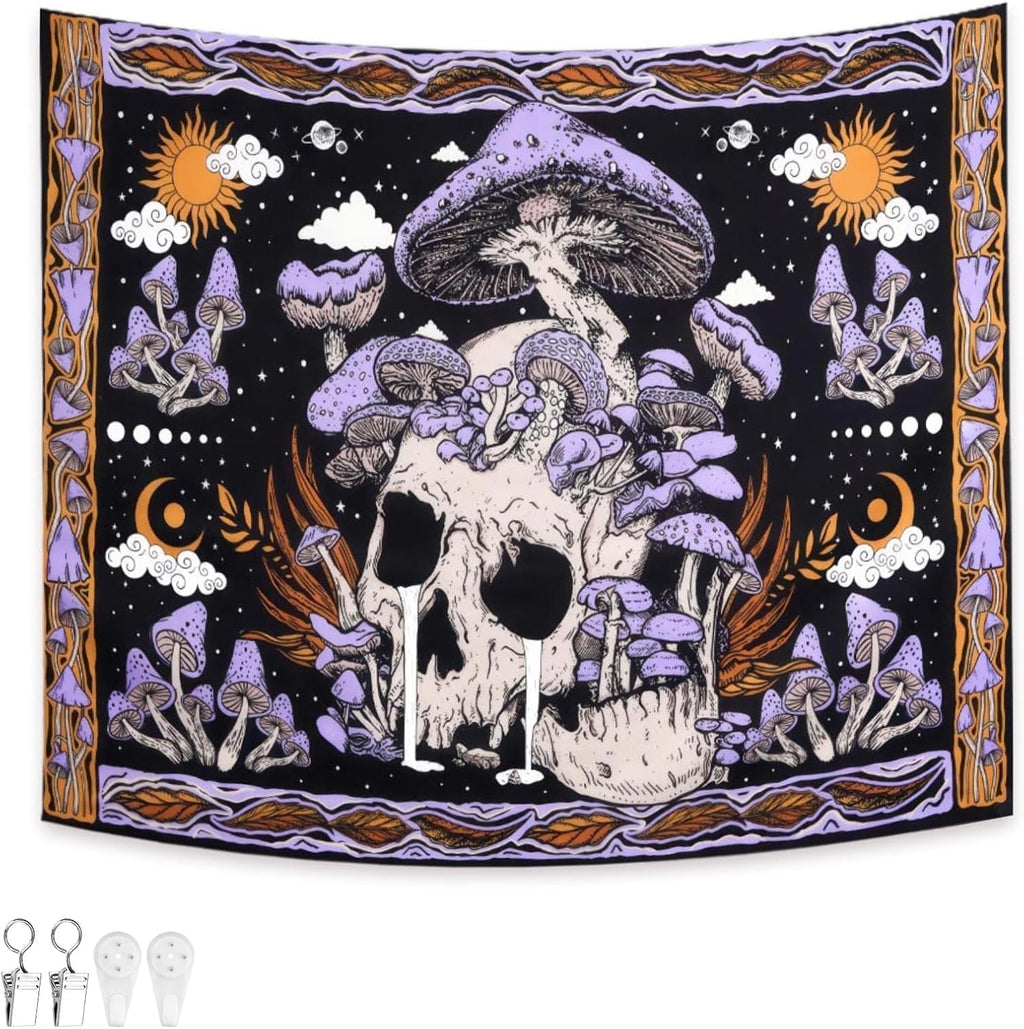 Tapiserie tapiterie fluturi verzi tesatura periata Casa - Accesorii si Decoratiuni Naty Shop Craniu violet