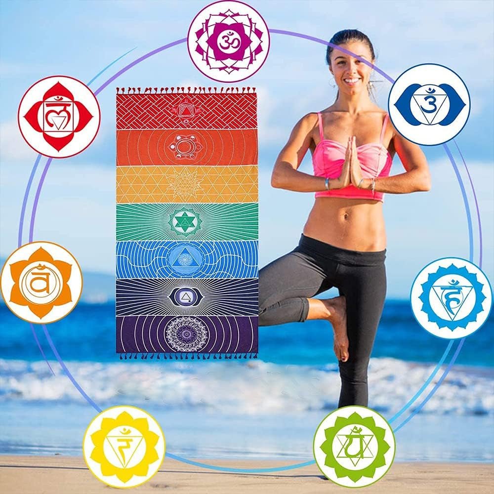 Tapiserie yoga meditation seven chakra hippie Casa - Accesorii si Decoratiuni Naty Shop