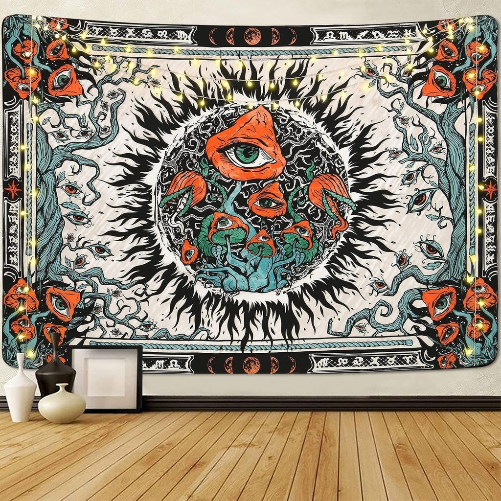 Tapiserie yrendenge ciuperci arderea soarelui panza hippie eyes Casa - Accesorii si Decoratiuni Naty Shop Multi 150X130Cm