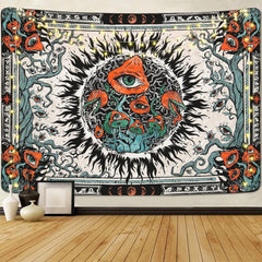 Tapiserie yrendenge ciuperci arderea soarelui panza hippie eyes Casa - Accesorii si Decoratiuni Naty Shop Multi 150X130Cm