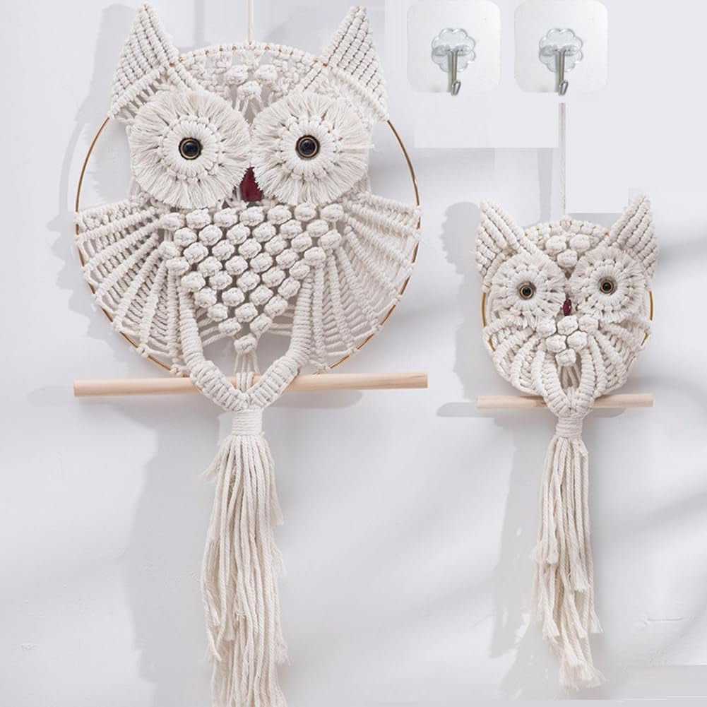 Tapiserie ysglife bufnite decorare manual ornament arta agatatoare Casa - Accesorii si Decoratiuni Naty Shop