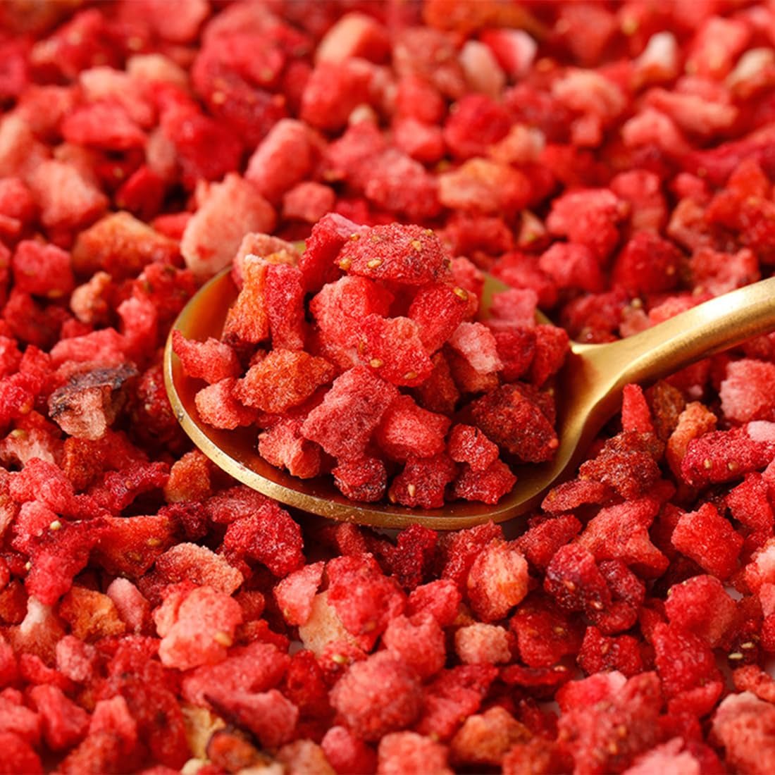 ULTHMOK căpșuni liofilizate 180 g - fără aditivi, căpșuni zdrobite din conserve practice Produse deshidratate Naty Shop