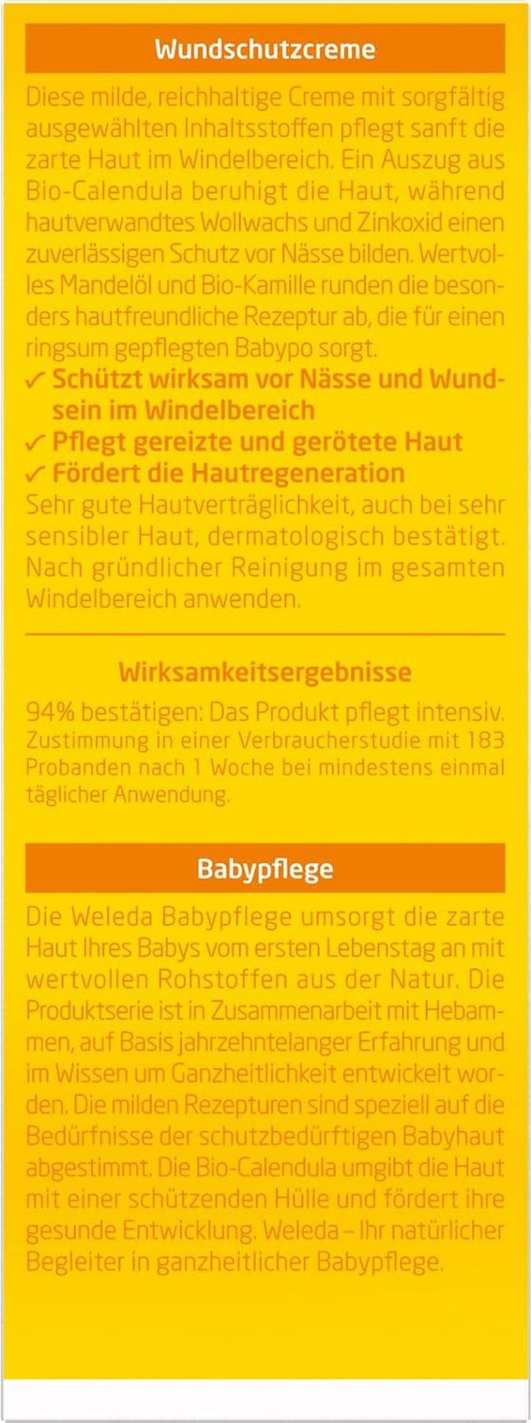 WELEDA Organic Baby Calendula Wound Protection Cream 75ml - Cosmetice naturale unguent pentru răni / cremă pentru bebeluși pentru protecția pielii sensibile a bebelușului în zona scutecelor. Ajută la roșeață, piele iritată și durere Copii - Baie si Skincare Naty Shop