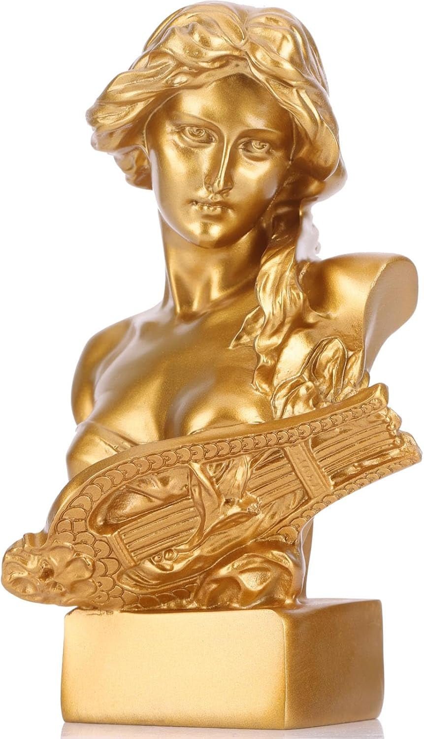 XMGZQ White Aphrodite Statue Sculpture, Resin Greek Mythology Bust Statue, for Coquette Room Decoration, Dark Academia Room Decoration, Bookshelves, Partition, Coffee Table Centrepiece Statuete si sculpturi Naty Shop Aur